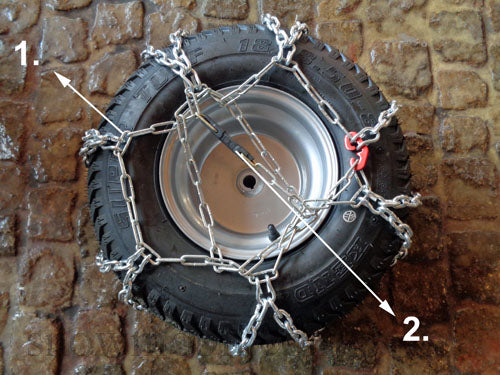Satz Kreuzspurschneeketten 18x8.50-8