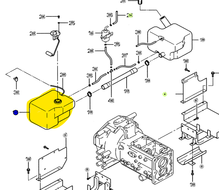 Branson/TYM Kraftstofftank 4720i/3510
